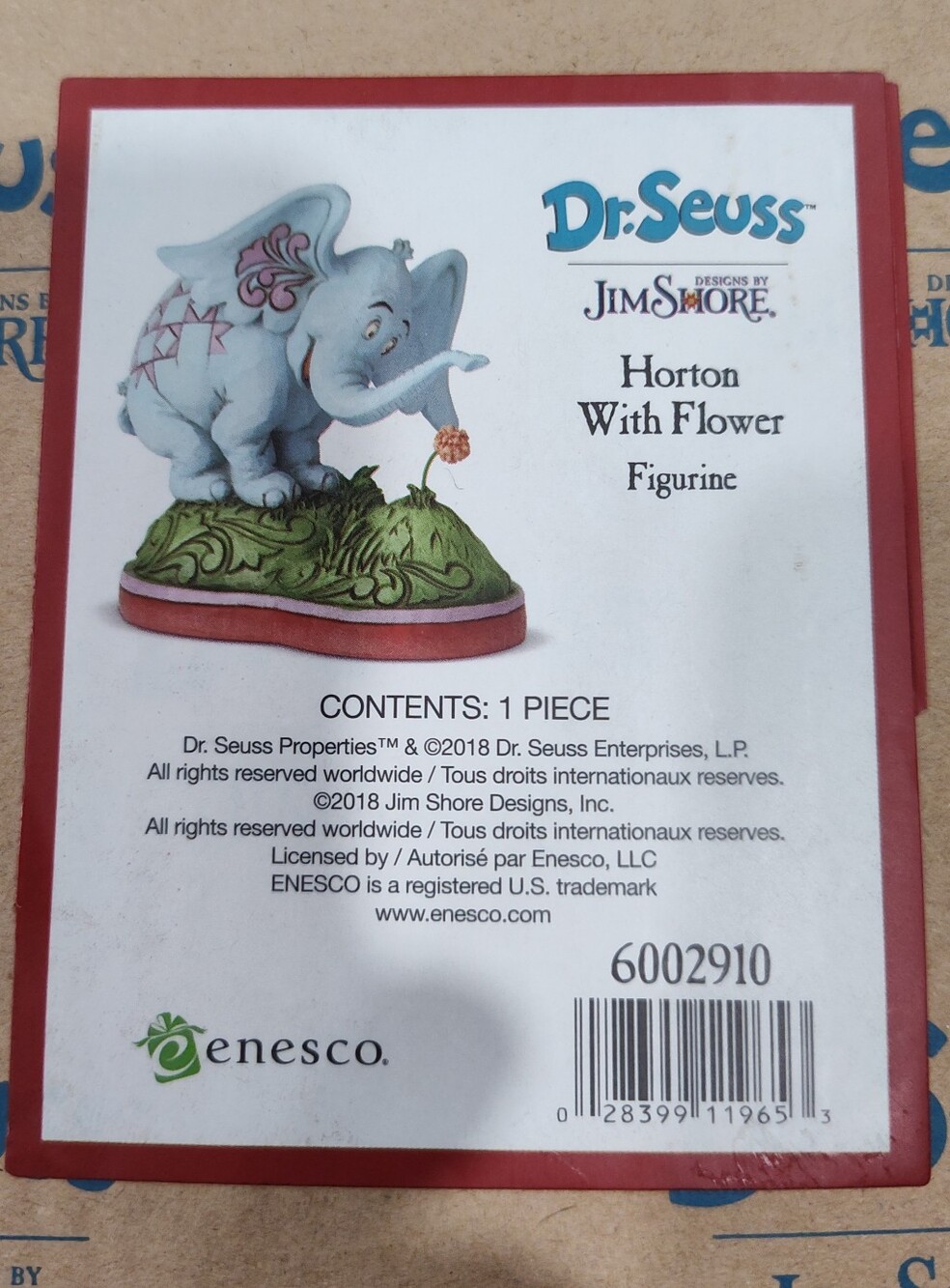 Dr Seuss, Jim Shore, Horton With A Flower, Horton Hears A Who, Figurine, 2018 - Picture 10 of 10